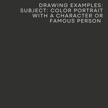 Load and play video in Gallery viewer, Color Portrait with a character (with a pattern background)