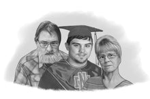 Load image into Gallery viewer, Black & White Graduation Portrait