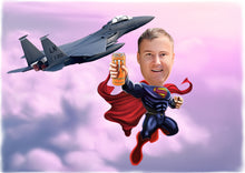 Load image into Gallery viewer, Color drawing as a character - Man drawn as superman  - drawings and portraits from your photos - - drawking.com - DrawKing