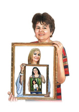 Load image into Gallery viewer, Color portrait  - Generation drawing drawn with frames - colour portrait - drawings and portraits from your photos - drawking.com - DrawKing