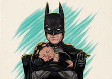 Load image into Gallery viewer, Color portrait - baby drawn with batman - colour portrait - drawings and portraits from your photos - drawking.com - DrawKing