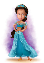 Load image into Gallery viewer, Colour drawing as a character - Girl as disney princess Jasmine - drawings and portraits from your photos -  - drawking.com - DrawKing