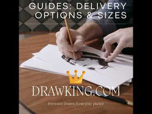 Load and play video in Gallery viewer, Color Portrait with a character (with a drawn background)