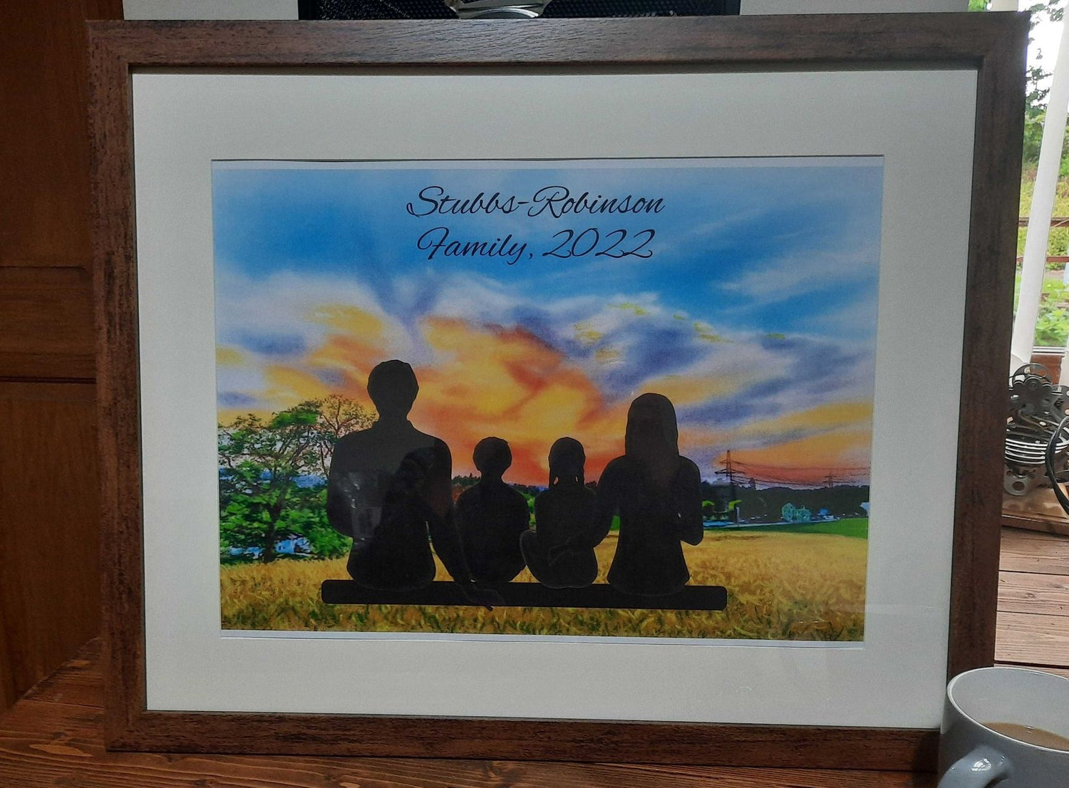 Silhouette Portrait with background and text